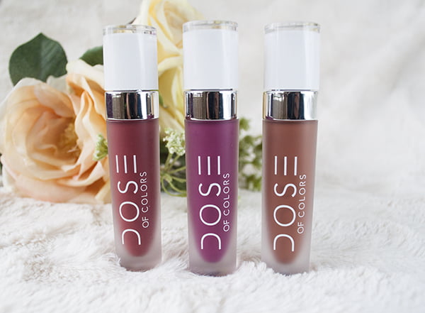 Dose of Colors Matte Liquid Lipsticks (Brick, Berry Me, Cork)