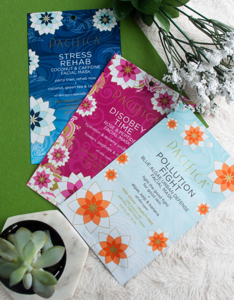3 sheet masks from Pacifica