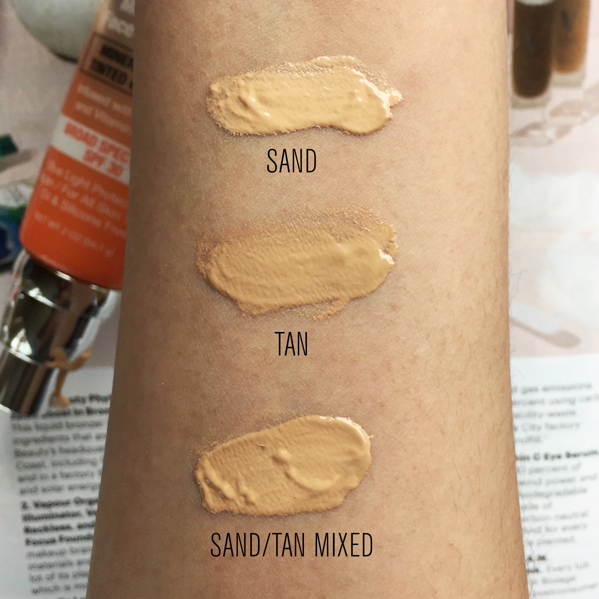 suntegrity impeccable skin swatches