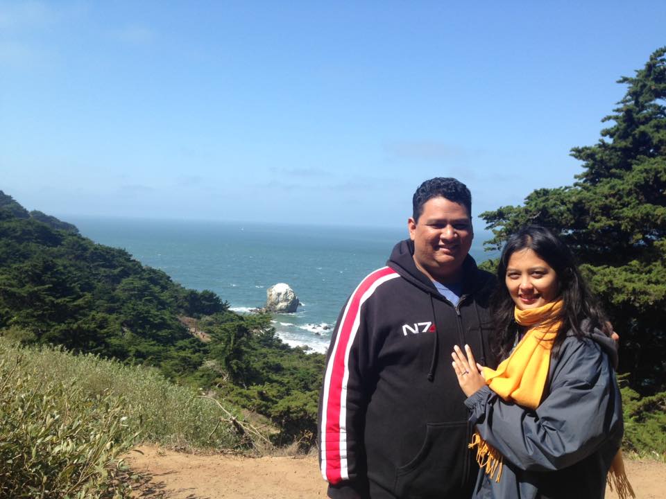 Filipino couple at Land's End in San Francisco