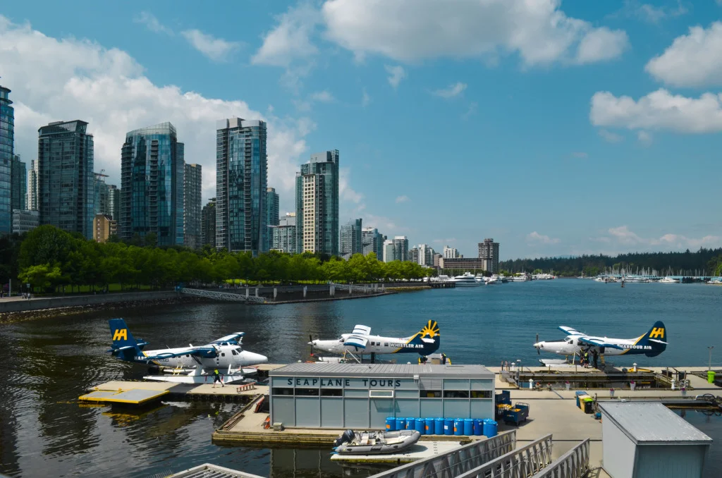 Harbour Air seaplanes in Downtown Vancouver