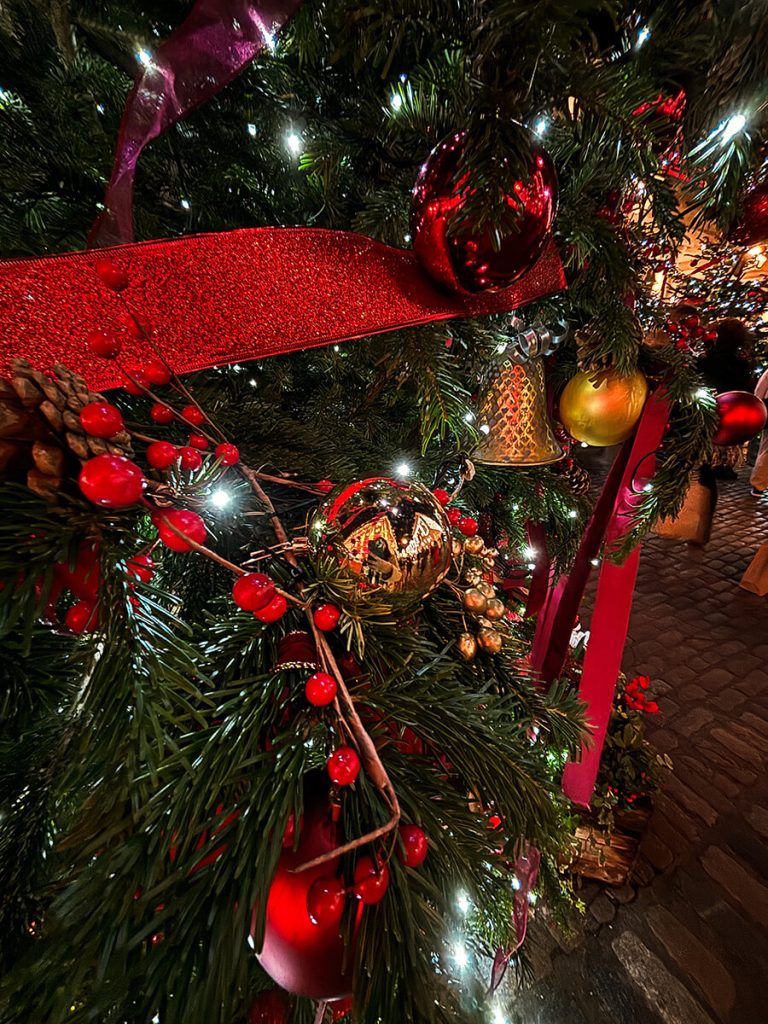 Christmas tree outside the Covent Garden Market Building in London