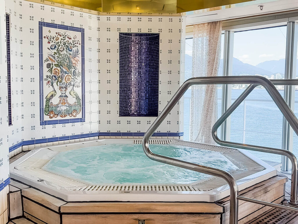 The whirlpool in the Thermal Suite in Holland America Zaandam