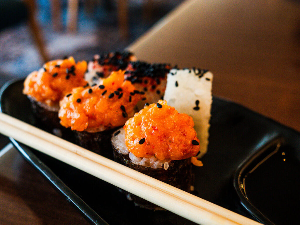 sushi from the buffet on Holland America Zaandam