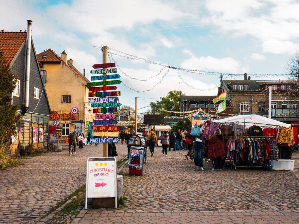 The Freetown Christiana market in Copenhagen